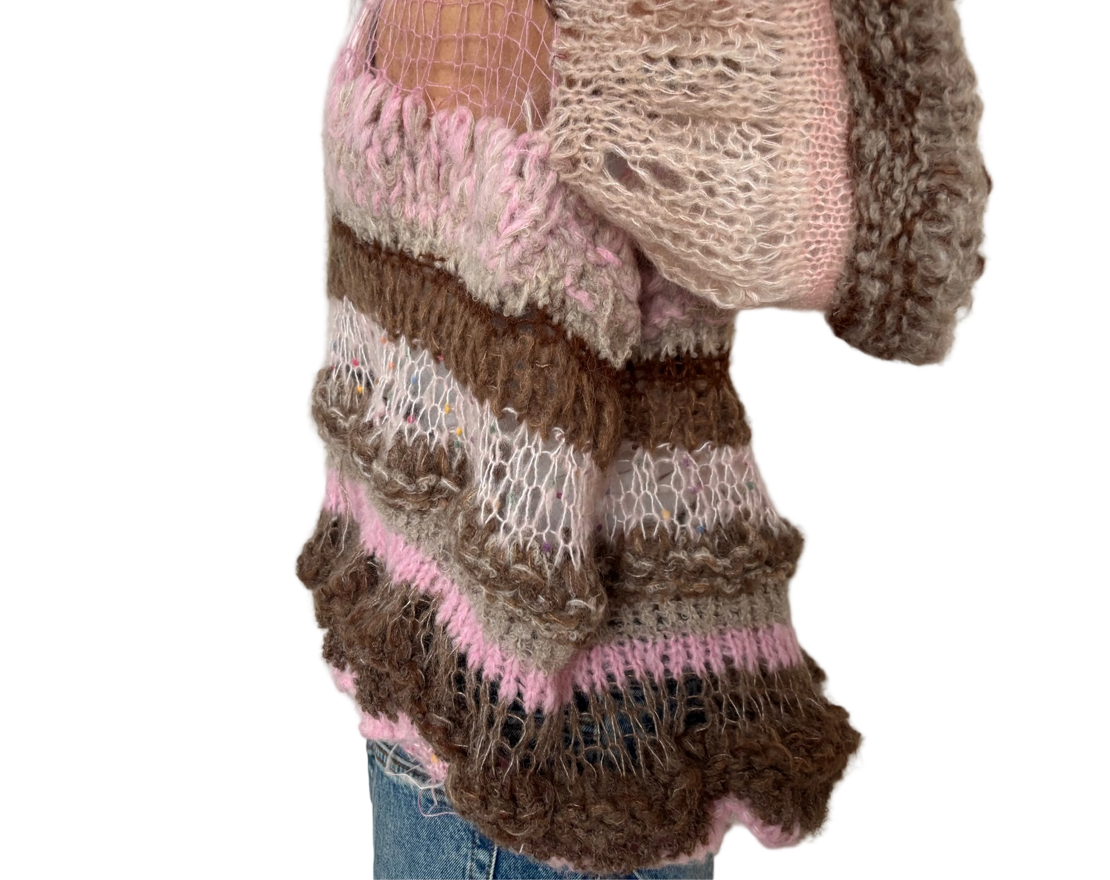 Nr013-Oversized see-through super soft sweater