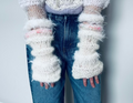 Nr002-Dreamy fluffy half mittens