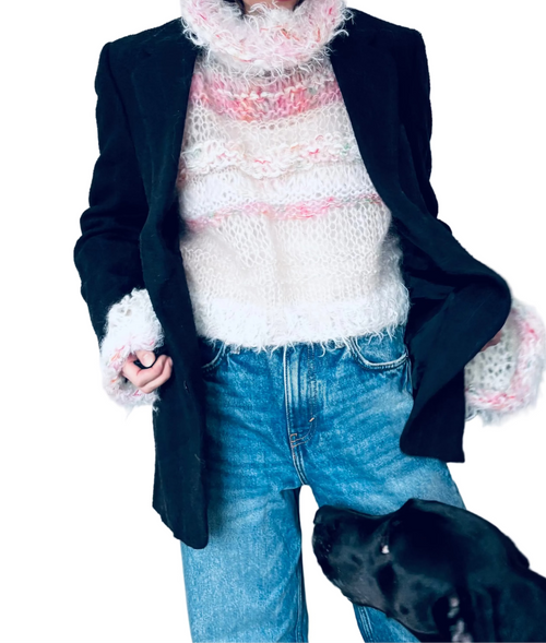 Nr 001-Super long sleeved fluffy polo