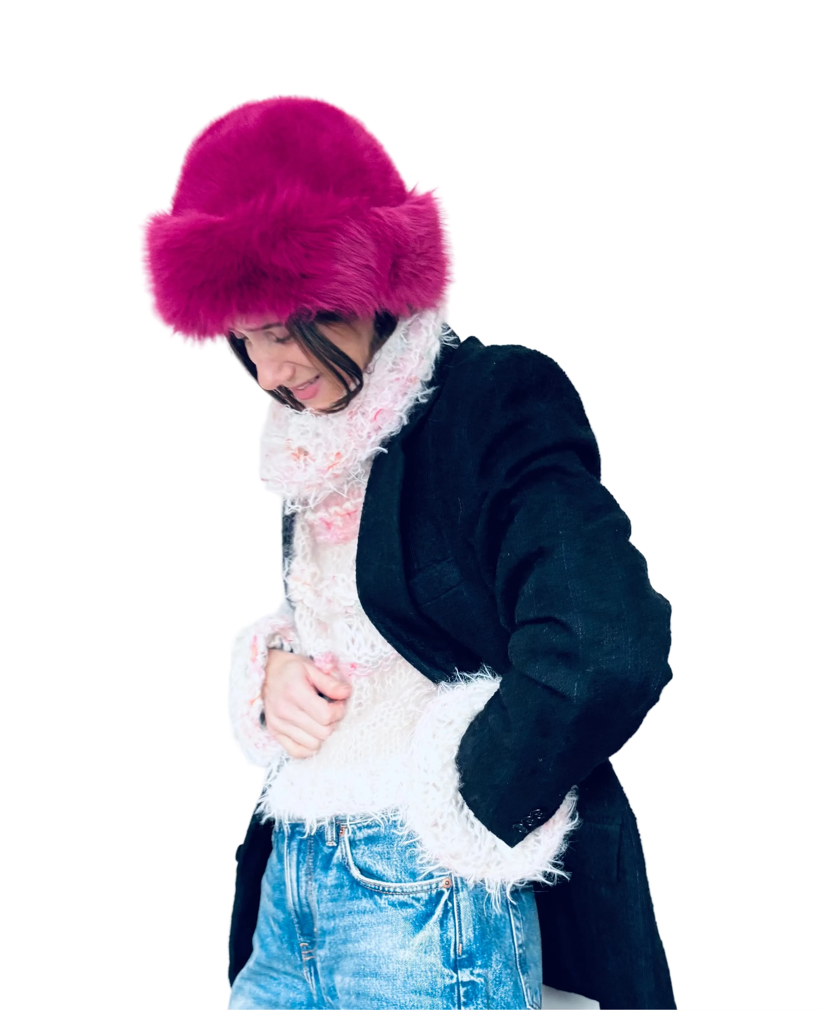 Nr 001-Super long sleeved fluffy polo
