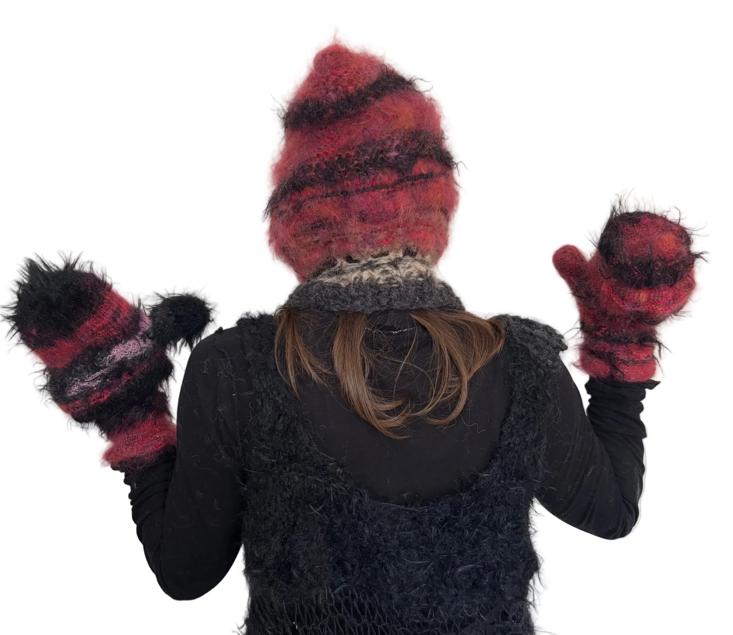 Nr007-Quirky fluffy funny winter set