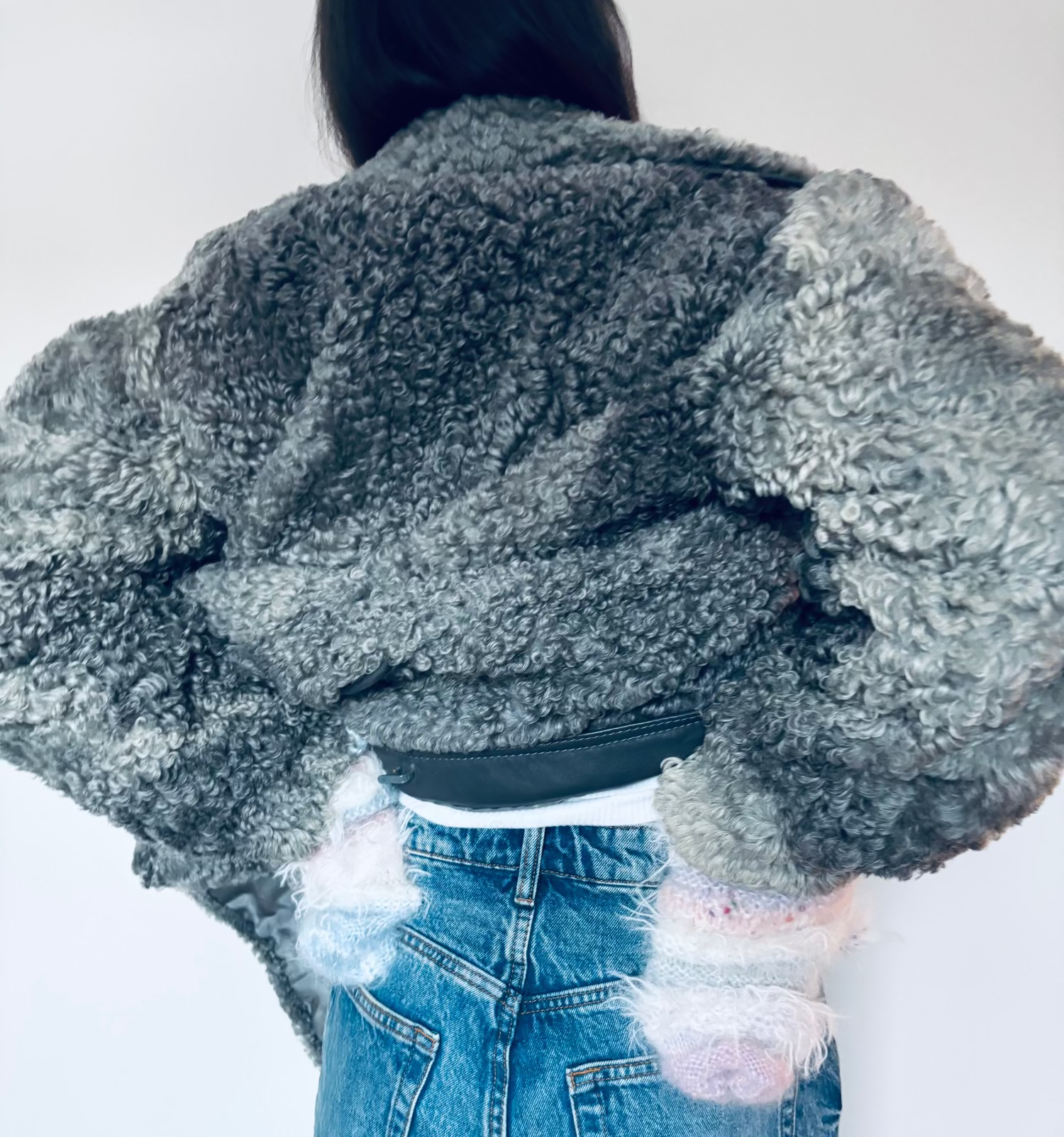 Nr009-Fluffy funny cute mittens